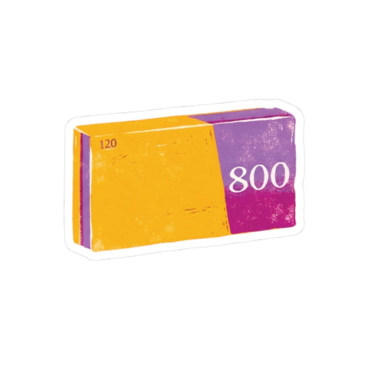 Film Roll Sticker — Retro 800 ISO Camera Graphic Kiss-Cut Sticker