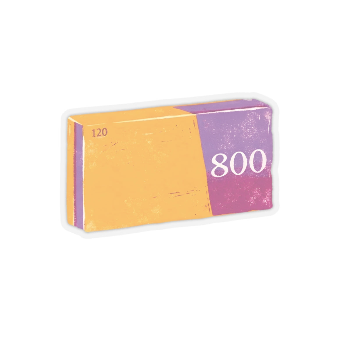 Film Roll Sticker — Retro 800 ISO Camera Graphic Kiss-Cut Sticker